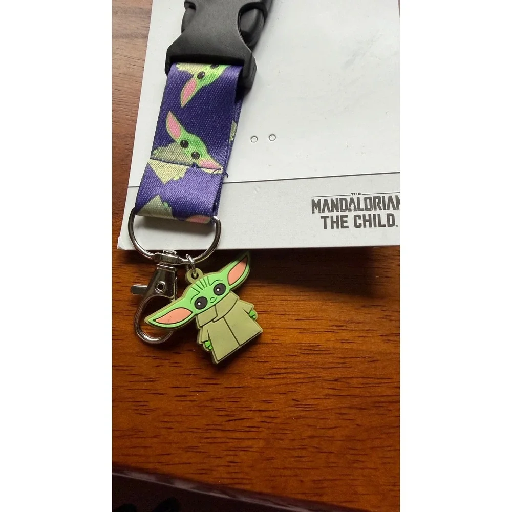 Star Wars Mandalorian Lanyard Kids‎ One Size Purple New Grogu Baby Yoda Charm